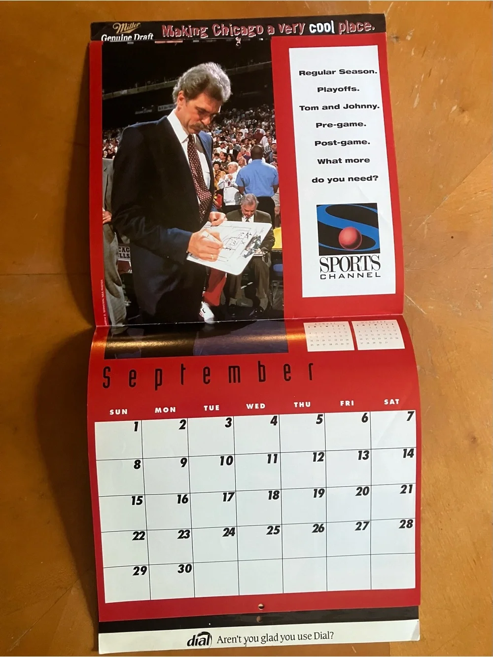 Vintage 1995-96 Chicago Bulls Wall Calendar Michael Jordan 72 Win